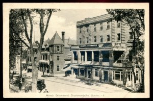 dc1471 - DRUMMONDVILLE Quebec Postcard 1945 Street View. Hotel