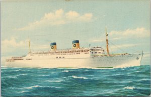 SS 'Homeric' Home Lines Ship Unused Thomas Cook Toronto Advertising Postcard G60