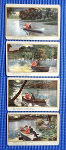 Vtg c1910 Illustrated Song Series No.1840 SAME OLD STORY Romance (4) Postcards