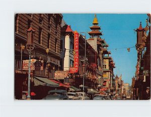 Postcard Grant Avenue Chinatown San Francisco California USA