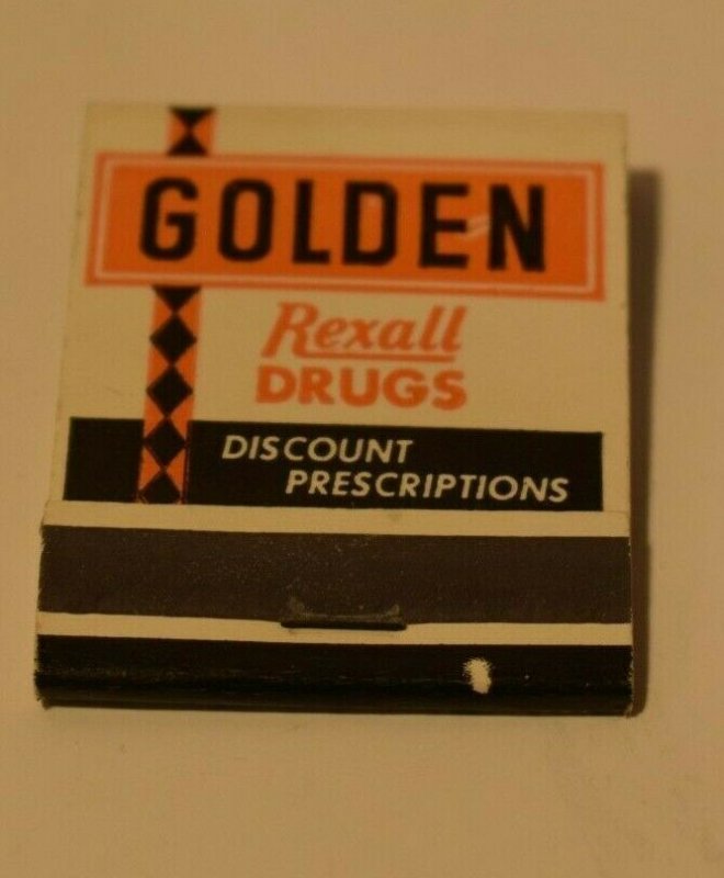 Golden Rexall Drugs Discount Prescriptions Berwyn Westchester Illinois Matchbook