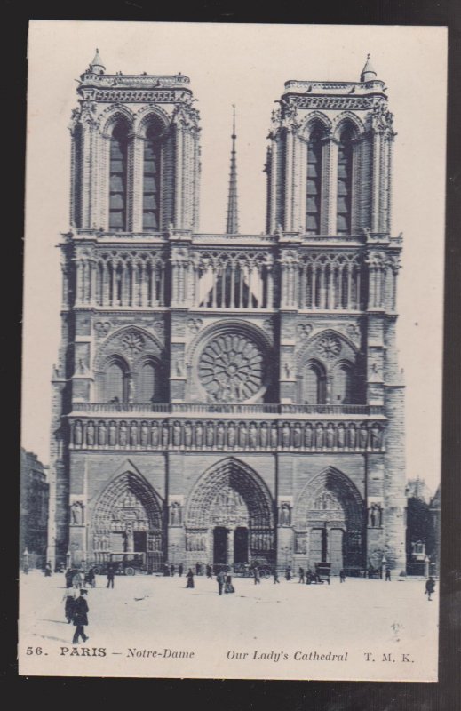 FRANCE - Notre Dame Cathedral, Paris - 1920s - Unused