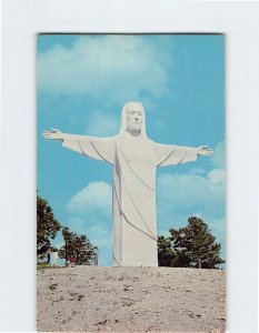 Postcard The Christ of the Ozarks Statue Magnetic Mountains Arkansas USA