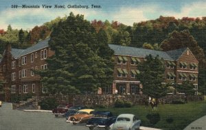 Vintage Postcard 1930's Mountain View Hotel Gatlinburg Tennessee Harry N. Martin