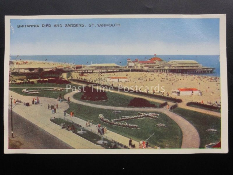 Norfolk GREAT YARMOUTH Britannia Pier & Gardens c1950's Old Postcard