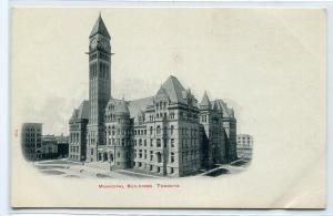 Municipal Buildings Toronto Ontario Canada 1905c postcard