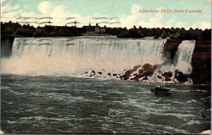 Canada American Falls From Canada Niagara Falls Vintage Postcard 09.79