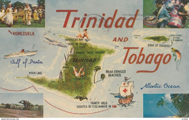 Trinidad & Tobago, 1950-60s; Map