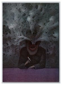 Smoking Brain Painting By Stasys Eidrigevičius UNP Continental Postcard Z8