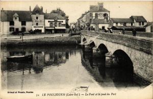 CPA Le POULIGUEN Le Pont et le fond du Port (610736)