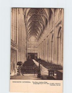 Postcard The Nave, looking West, Winchester Cathedral, Winchester, England