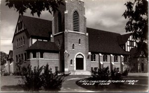 Real Photo Postcard First Christian Reformed Church in Pella, Iowa