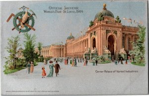 Corner Palace of Varied Industries, Worlds Fair St Louis MO UDB Vtg Postcard E49