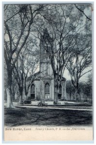 c1905 Trinity Church P.E. on the Old Green New Haven Connecticut CT Postcard