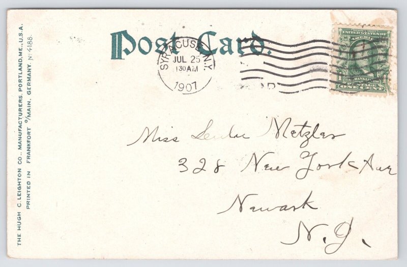 Syracuse New York~Sniper Monument~Army 101st Volunteers~c1905 Postcard