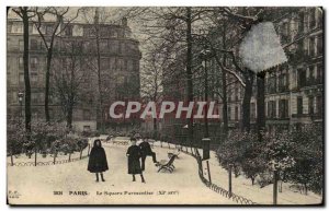 Old Postcard The Paris Square Parmentier Children