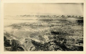 RPPC Postcard C-32 Sangre de Christo Range seen from Cripple Creek District CO