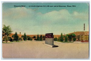 1952 Cheyenne Motel Lincoln Highway East End Of Cheyenne Wyoming WY Postcard