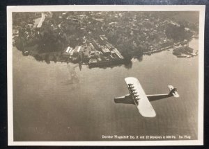 Mint Dornier DOX Giant Seaplane Real Picture Postcard Flight Scene