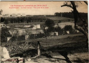 CPA MILITAIRE Blainville-Le Pont détruit-Vue prise de la route (317719)