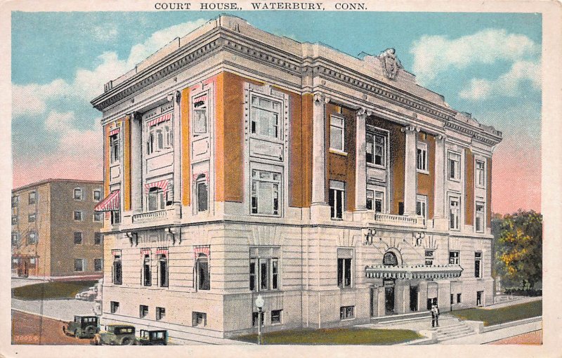 Court House, Waterbury, Connecticut, Early Postcard, Unused