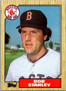 1987 Topps Baseball Card Bob Stanley Boston Red Sox sk3123