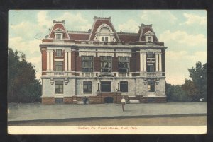 ENID OKLAHOMA GARFIELD COUNTRY COURT HOUSE VINTAGE POSTCARD 1910