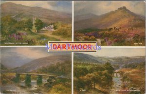 Devon Postcard - Dartmoor Art Views, Widecombe-In-The-Moor  DC1996