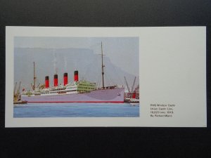 Union Castle Line R.M.S. WINDSOR CASTLE 1919 c1980s Postcard by Noel Tatt Ltd.