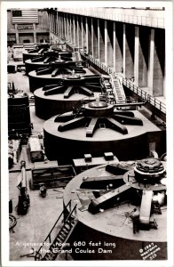 RPPC Generator Room Grand Coulee Dam WA c1947 Vintage Postcard V68