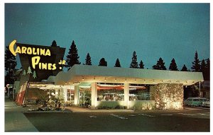 Carolina Pines Motel at La Brea & Sunset Vintage Holywood w Old Cars Postcard