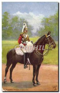 Postcard Old Guards Army Officer Cavalier Kings Guard