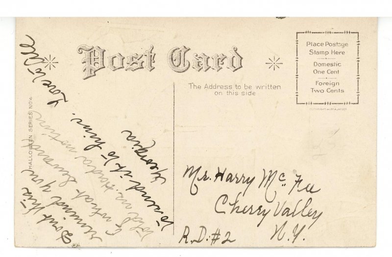 Greeting - Halloween. Jolly Halloween      (crease)