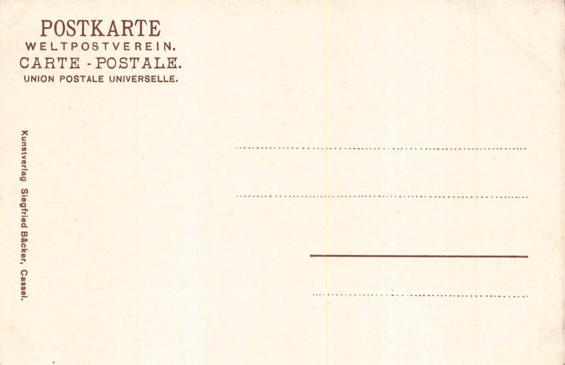 A093 Ethnic Gruss aus Hessen People in traditional costume vintage postcard