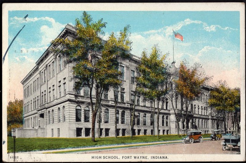 41620) Indiana FORT WAYNE High School - pm1928 - WHITE BORDER