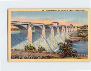 Postcard O'Shaughnessy Dam On Scioto River, Columbus, Ohio