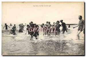 Old Postcard Women Jersey Bathroom Sea bathing make gay men