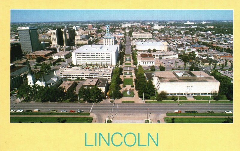 Postcard Greetings From Lincoln Nebraska View From Tower State Capitol Building