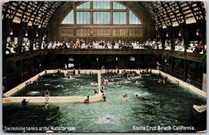 1908 Swimming Tanks At Natatorium Santa Cruz Beach California Posted Postcard