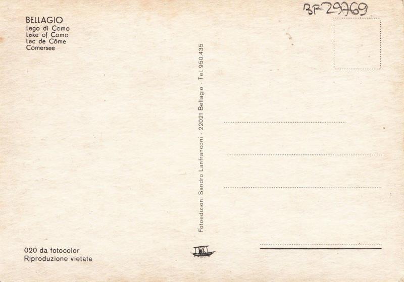 BF29769  lago di como bellagio   italy  front/back image