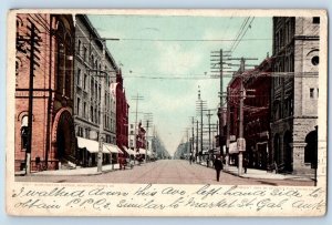 Newport News Virginia VA Postcard Washington Avenue Street Scene Building 1907