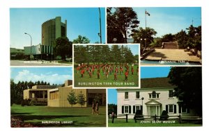 Oversize, City Hall, Park, Band, Library Burlington Ontario, 6 X 9 inch Postcard