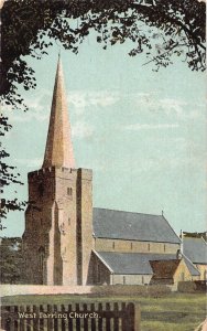 England 1908 West Tarring Church vintage postcard