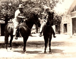 RPPC Sheridan WY Cowboy Horse Log Cabin Camp Real Photo Postcard Western Wyoming
