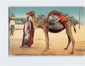 Postcard Bedouin about the start on a journey Egyptian Types And Scenes Egypt