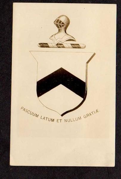 Coat of Arms Bradley, Family Crest Sheild, Real Photo Postcard RPPC RP