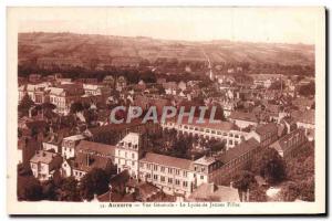 Old Postcard Auxerre Vue Generale The Lycee De Young Girls