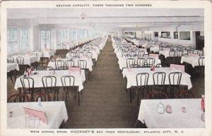 New Jersey Atlantic City Hackney's Seafood Restaurant Interior Main Dining Room