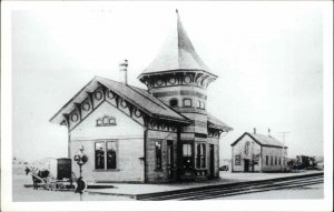 Chatham Cape Cod MA Train Station Depot REISSUE REPRO Real Photo Postcard