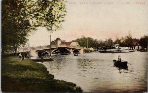 Toronto Ontario Bridge over Long Pond Island Park ON Boats Unused Postcard H62